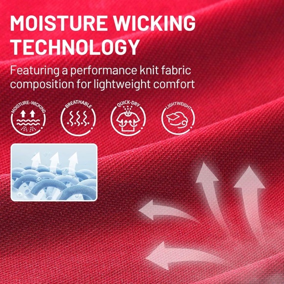 MIER Men's Long Sleeve Polo Shrt Quick Dry Collared Work Golf Hiking Casual (M) - Picture 6 of 10